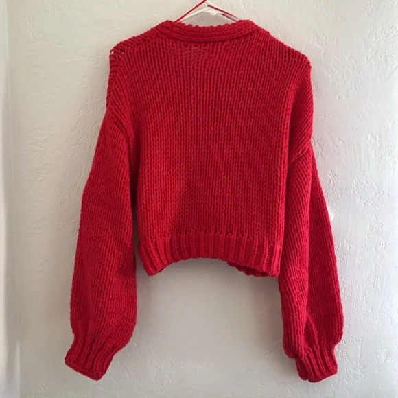 Anthropologie Luna Ivy Cardigan Sweater 3D Flowers Medium - Picture 9 of 9